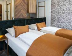 Blick in ein Standard Doppelzimmer im Hotel Palais 26