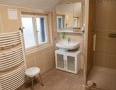 Badezimmer von Zimmer 10 im Genusshotel Gersbacher Hof